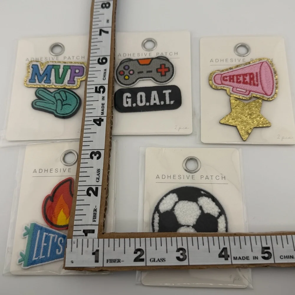 Sports Gaming Themed Patches - Lot of 5 Packs